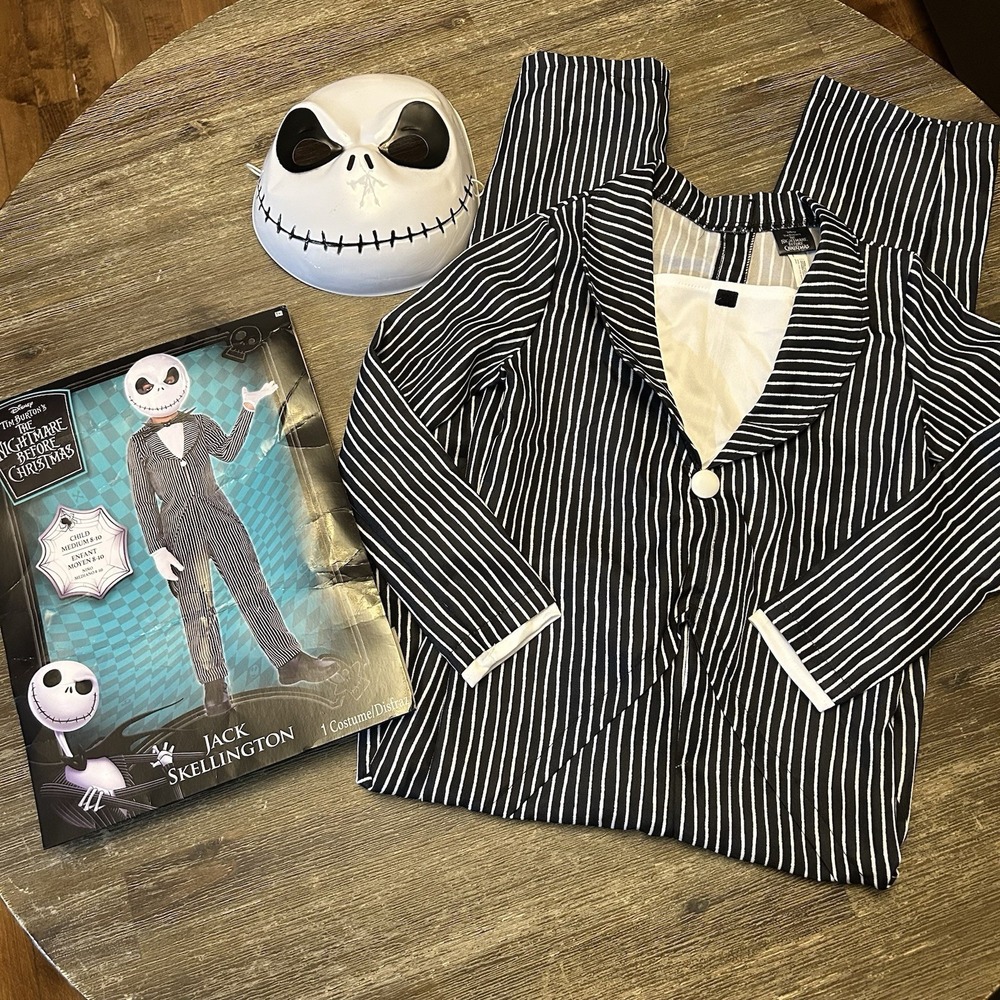 Disney Nightmare Before Christmas Jack Skellington Child Costume Medium 8-10